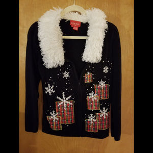 jack b. quick Holiday Sweater Jacket Size Medium